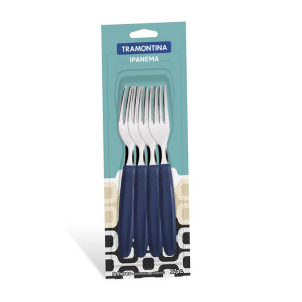 CONJUNTO GARFO TRAMONTINA X12 AZUL