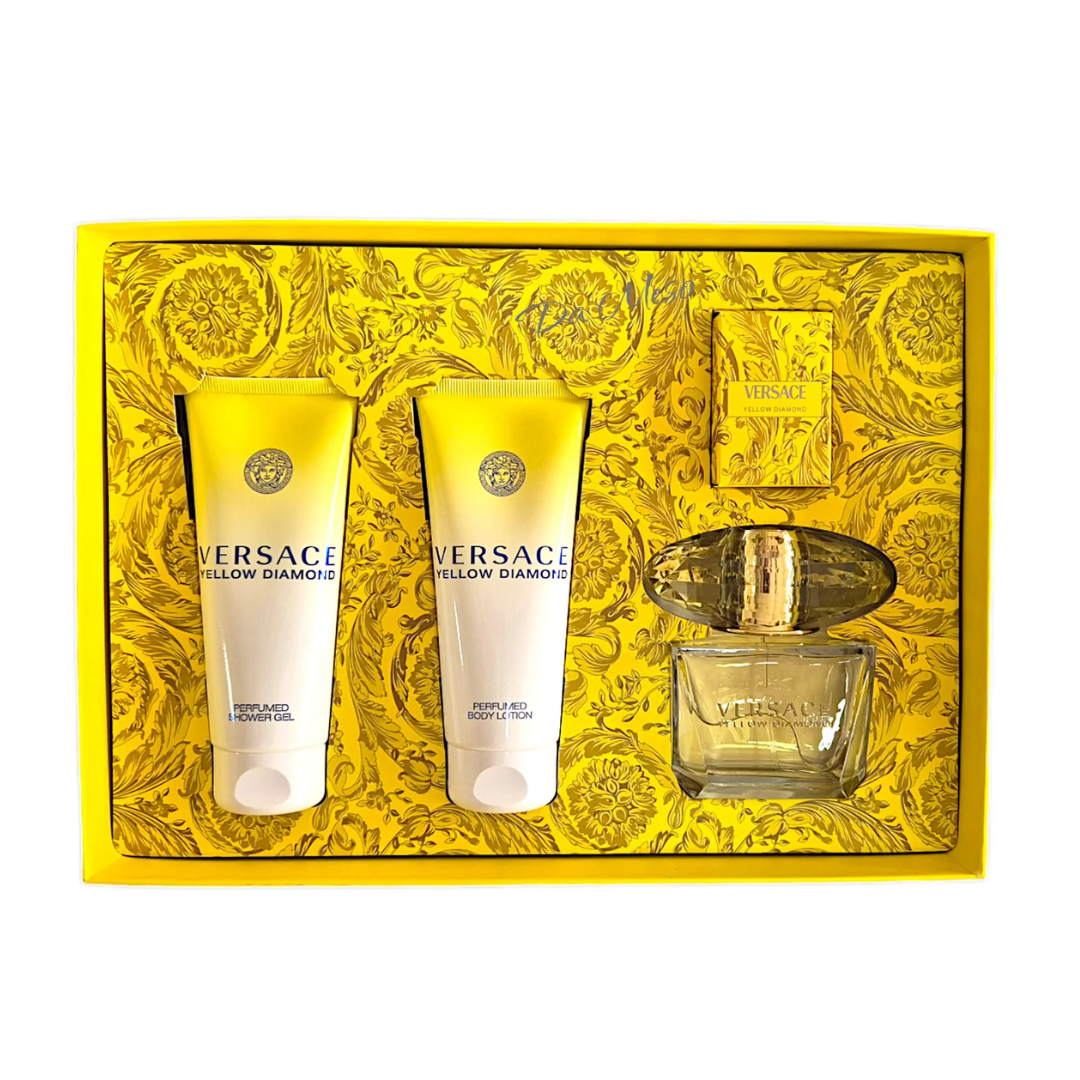 VERSACE YELLOW DIAMOND EDT90ML+BL100ML+SG100+TS5ML
