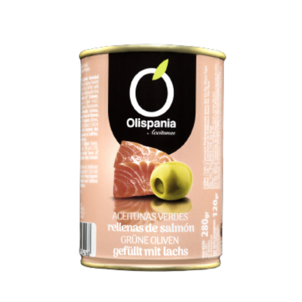 AZEITONAS OLISPANIA RECHEADAS COM SALMÃO 120G