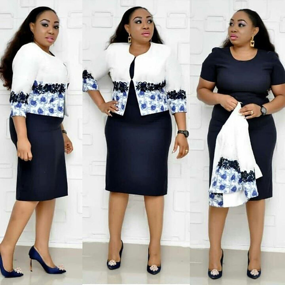 Thumbnail: Two Piece Set Tight Plus Size Office Formal Dress