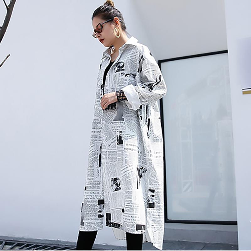 Thumbnail: Toriko Newspaper Print Shirt Dress