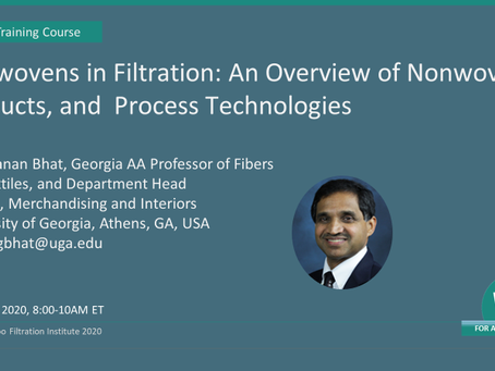 May 12, 2020 - Nonwovens in Filtration