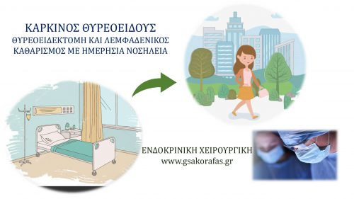 Ημερήσια νοσηλεία μετά ολική θυρεοειδεκτομή και προφυλακτικό κεντρικό λεμφαδενικό καθαρισμό τραχήλου