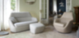 ligne roset Amédée Sessel mit Hocker