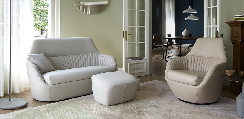 ligne roset Amédée Sessel mit Hocker