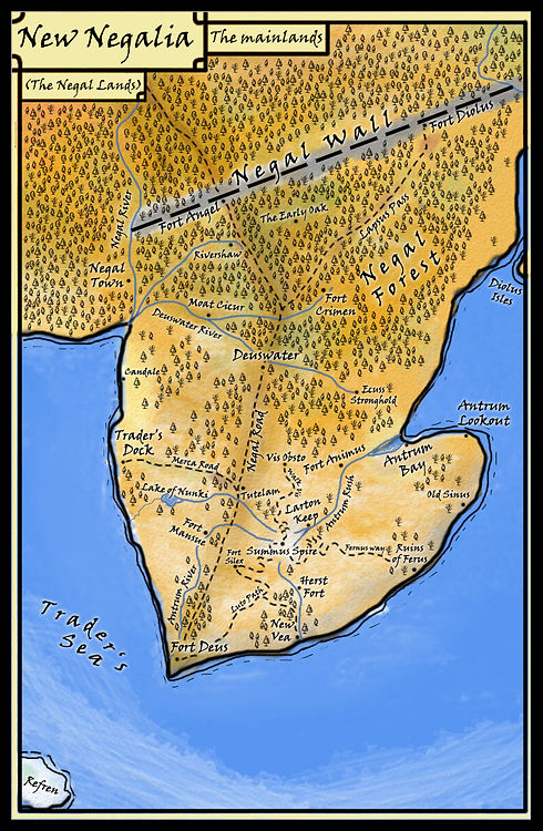 An Age of Stars - Map of the Negal Lands