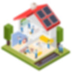 illustration maison en travaux