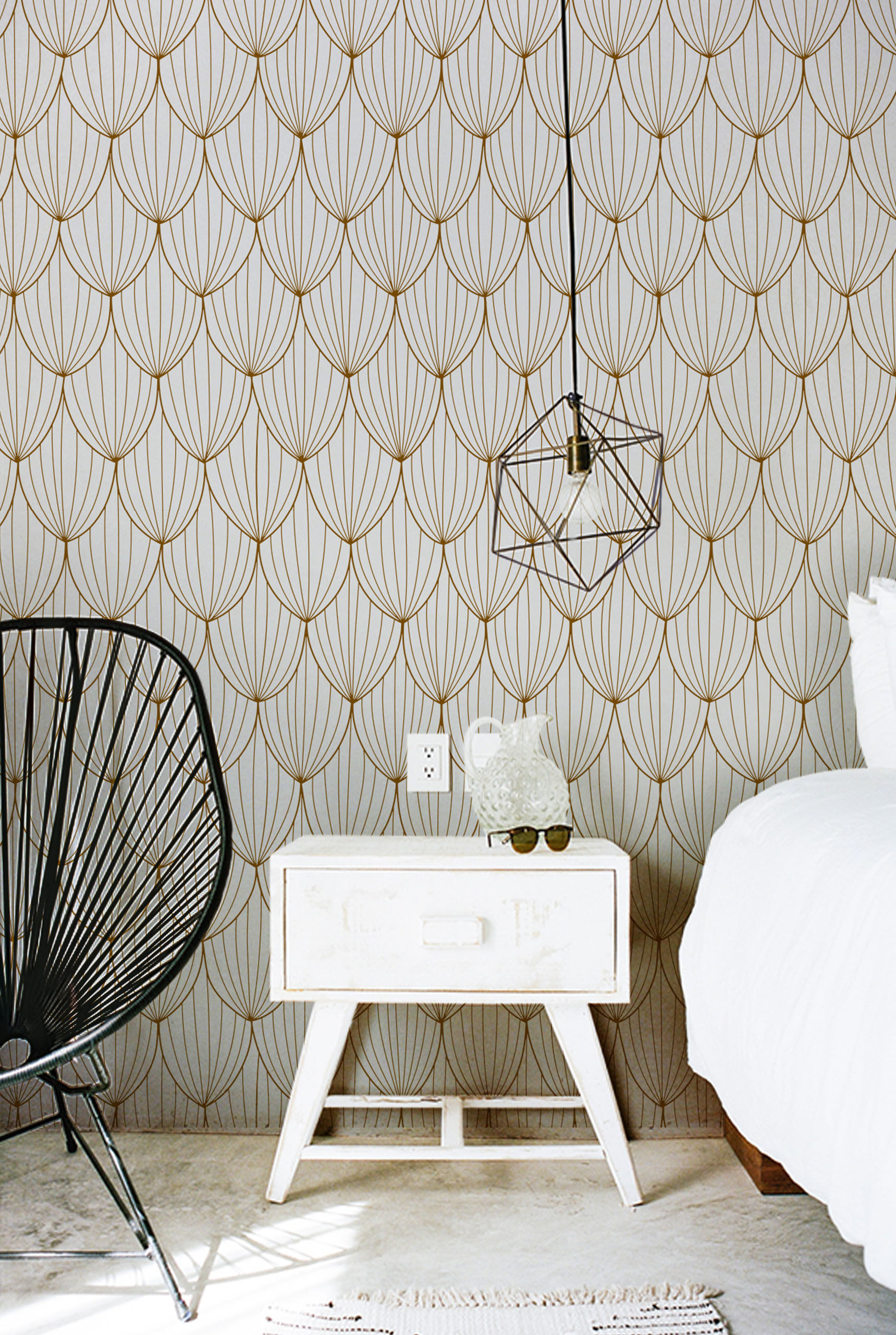Scallop self-adhesive wall mural