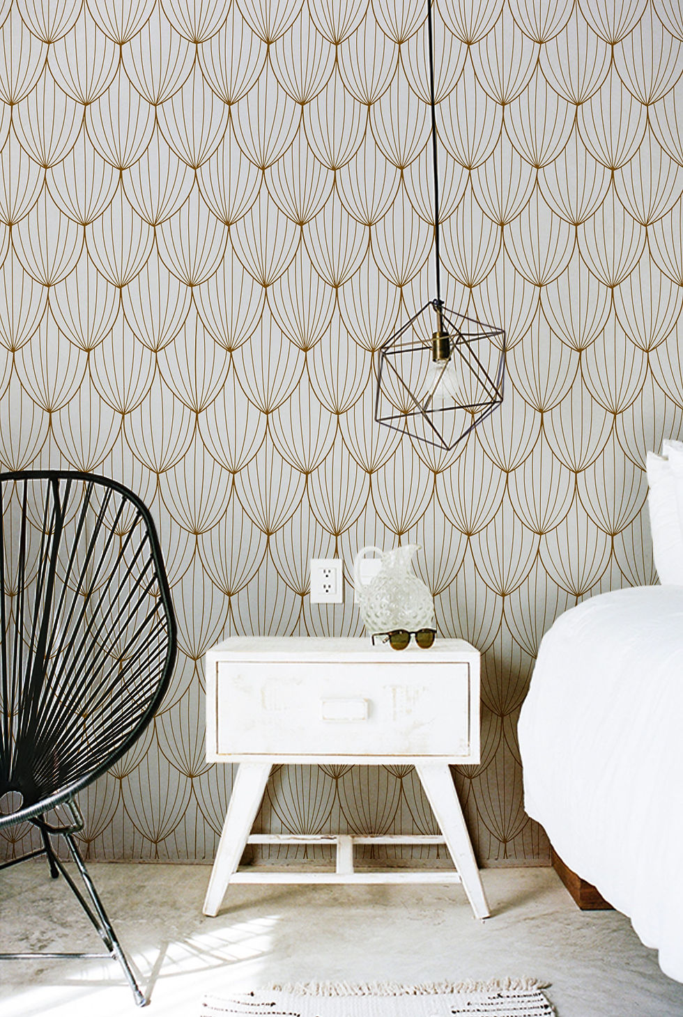 Scallop self-adhesive wall mural