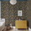 Thumbnail: Nursery wallpaper with dark lemon tree design, easy to remove