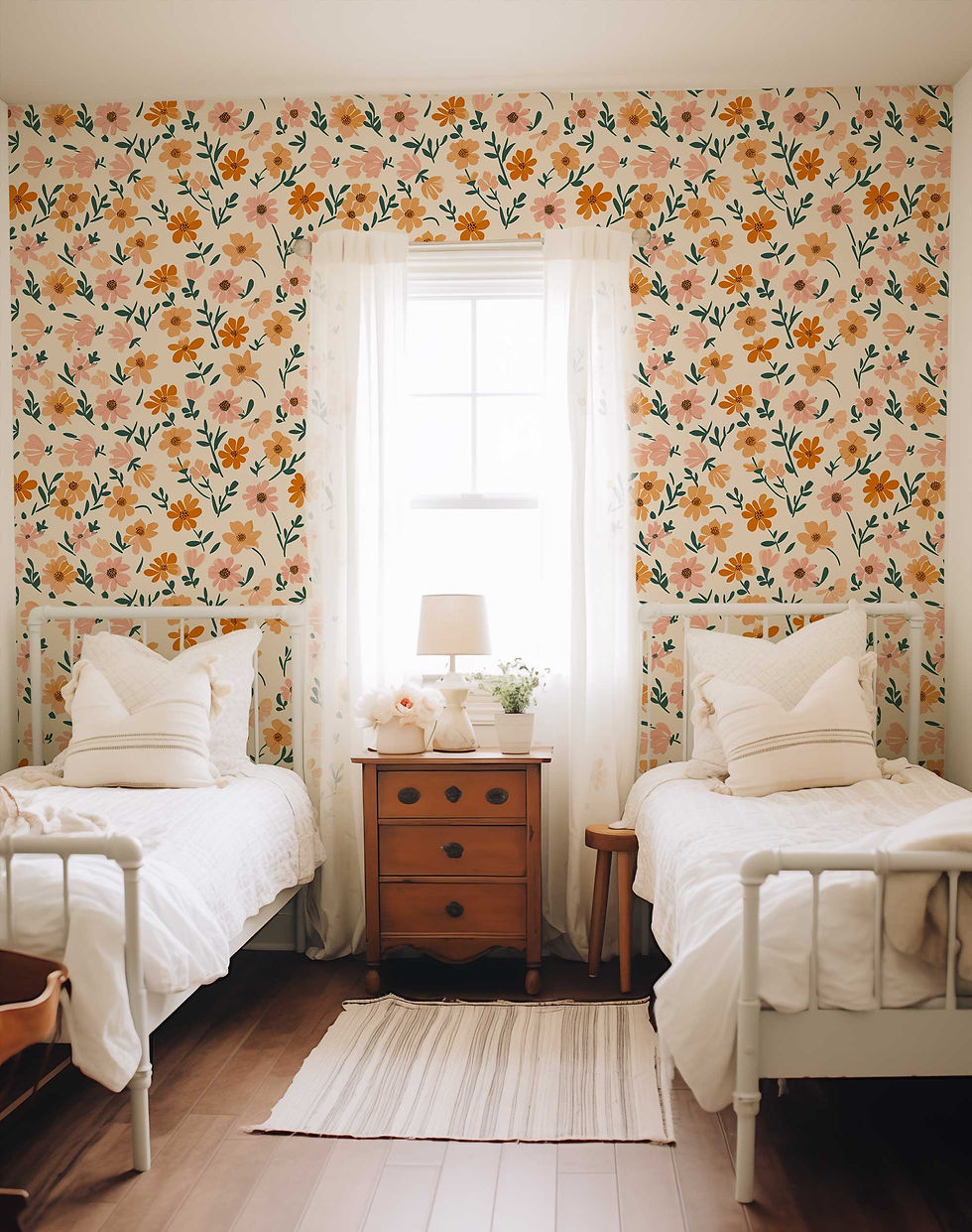 Thumbnail: Dreamy Floral Removable Wallpaper - Summer Meadow 027