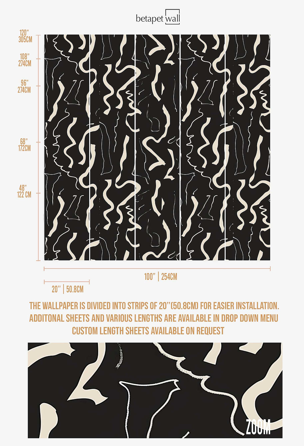 Thumbnail: Traditional material wallpaper with chic black and white design