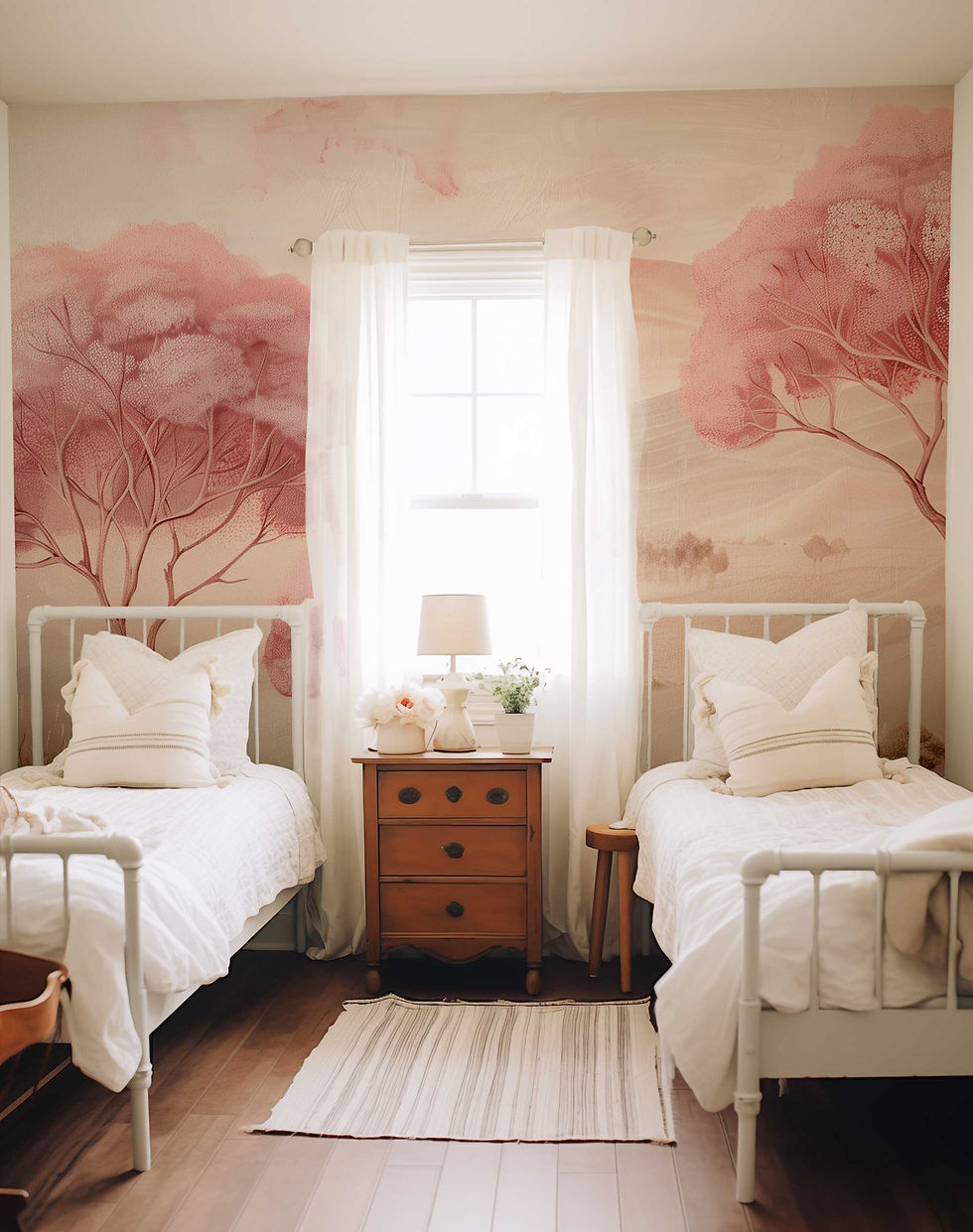 Thumbnail: Pink desert landscape wallpaper for easy room transformation