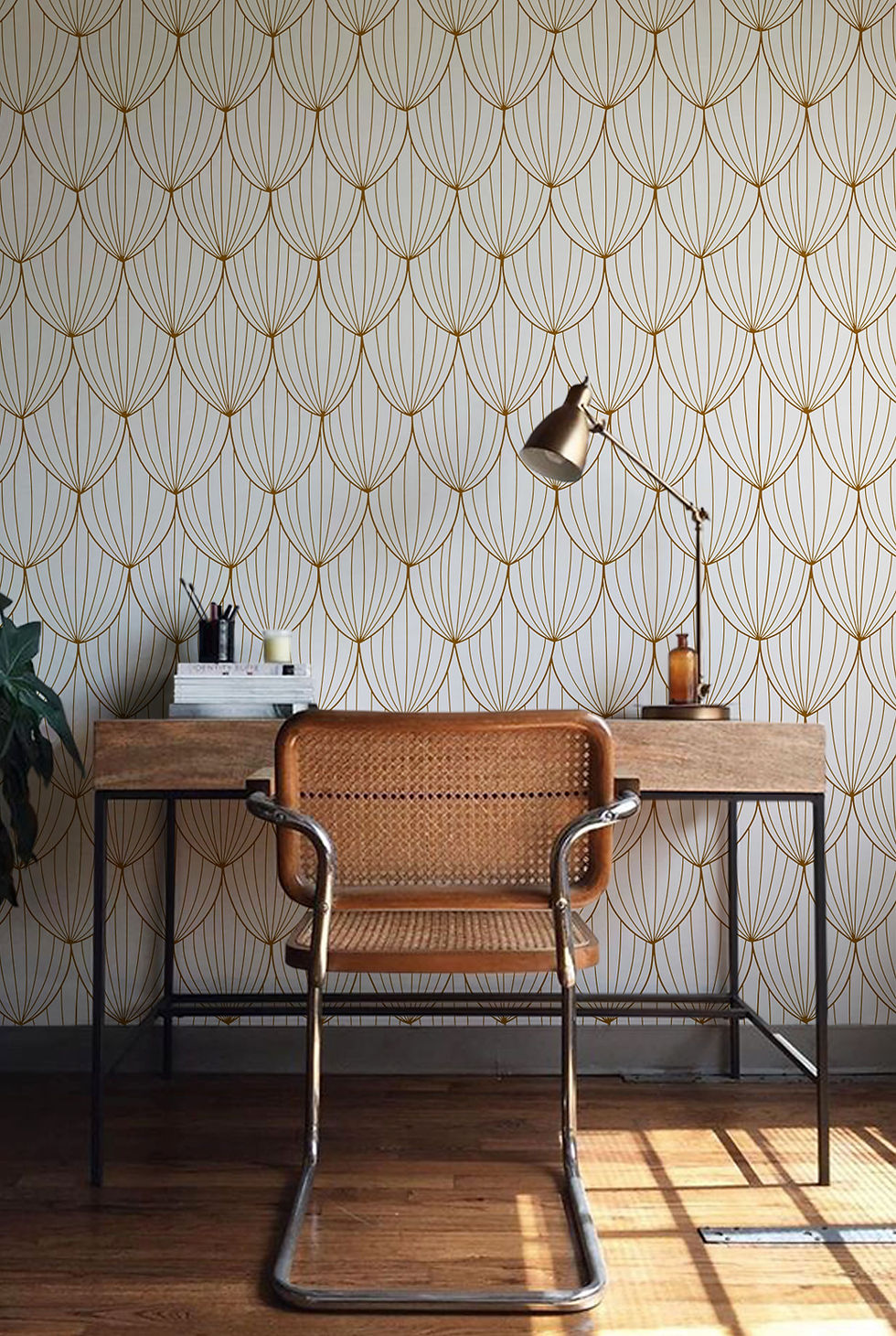 Thumbnail: removable geometric peel and stick wall mural decal