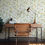 Thumbnail: Pastel floral vines wallcovering with subtle watercolor effect, suitable for powder room decor