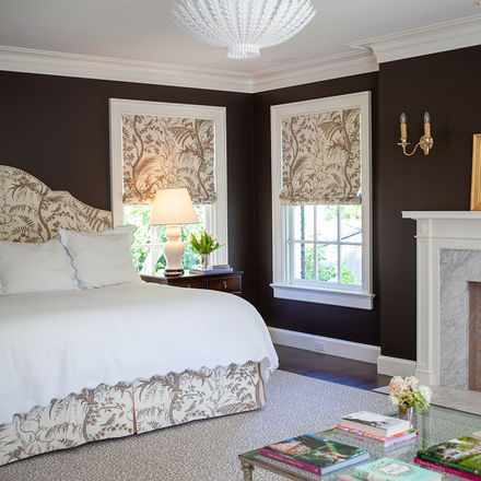 elegant master bedroom with luxury linens and subtle lighting.