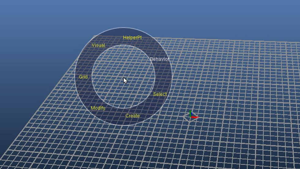 Top-level Radial Menu (No Selection)