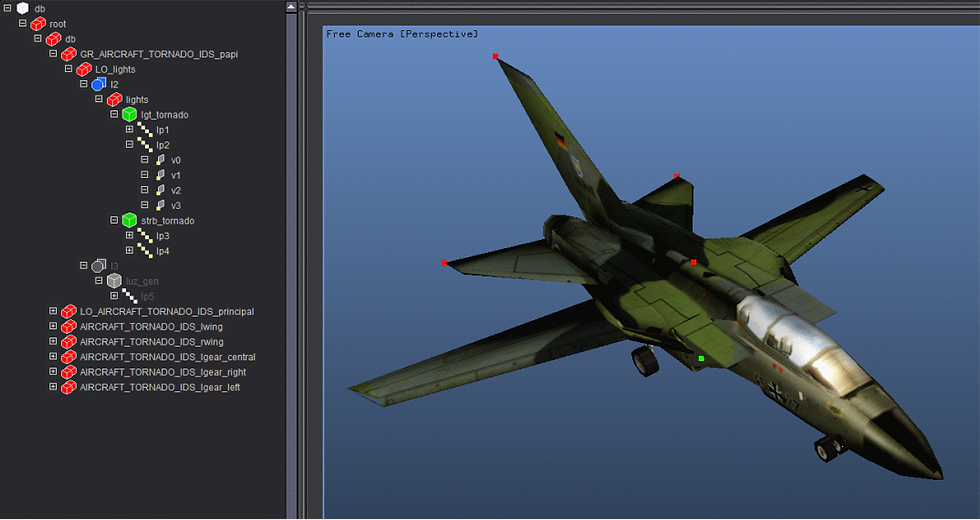 An Aechelon Hie model with light points that was saved as GLTF then re-imported into Geo (the light points survived the conversion round trip)