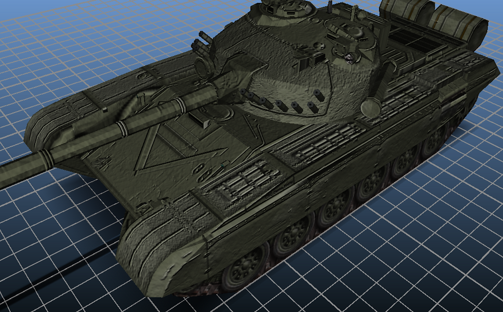 Same model using a auto-generated normal map and PBR material