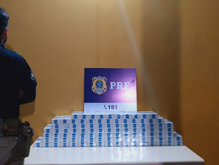 Em Nova Mamoré/RO, na madrugada desta terça-feira, PRF apreende 1000 maços de cigarro contrabandeado