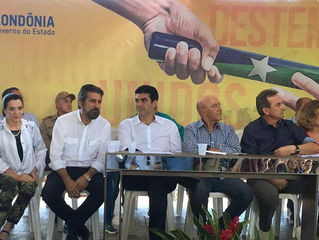 Na visita de ministro Raupp e Marinha entregam máquinas e anunciam recursos