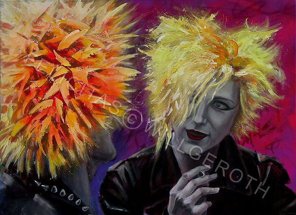 Punk, Batcave, Gothik, Portrait, Malerei