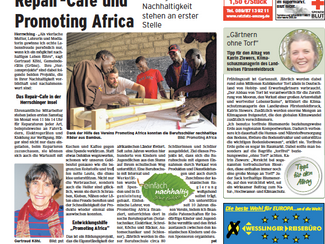 Presseartikel, Parsberg Echo - Repair-Café und Promoting Africa.