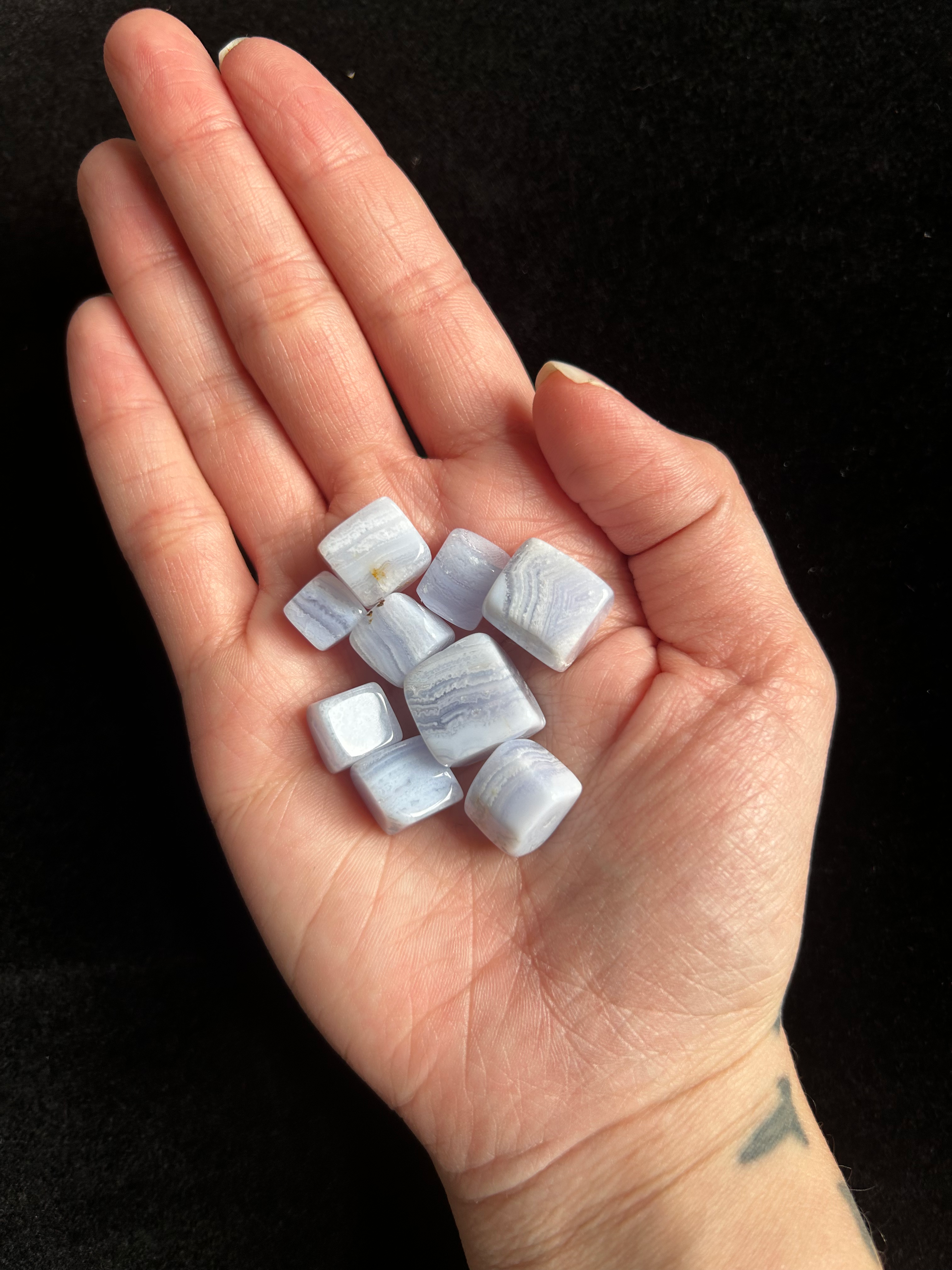 Blue Lace Agate Tumbles/Cubes