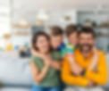 Stress free family in clean home