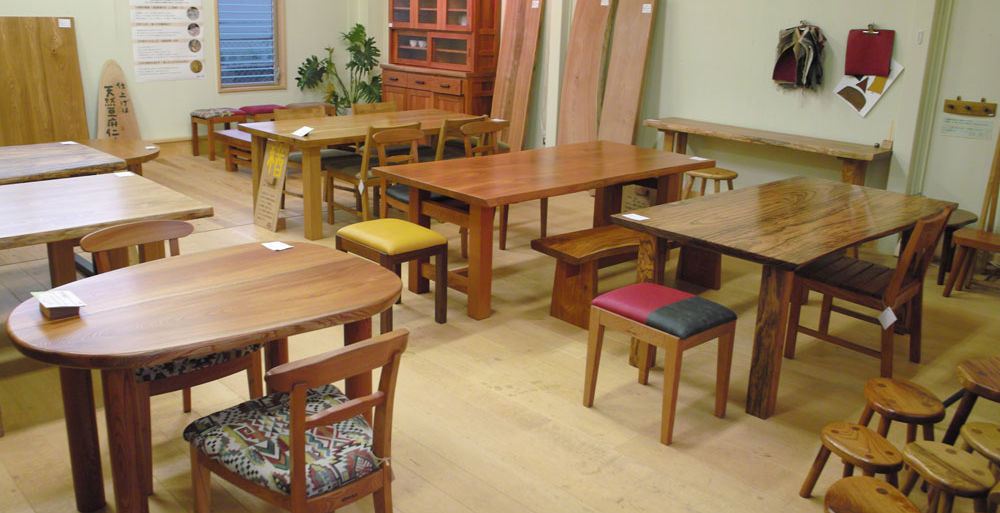 マコトントコ 無垢板 一枚板 テーブル 椅子 家具 富山