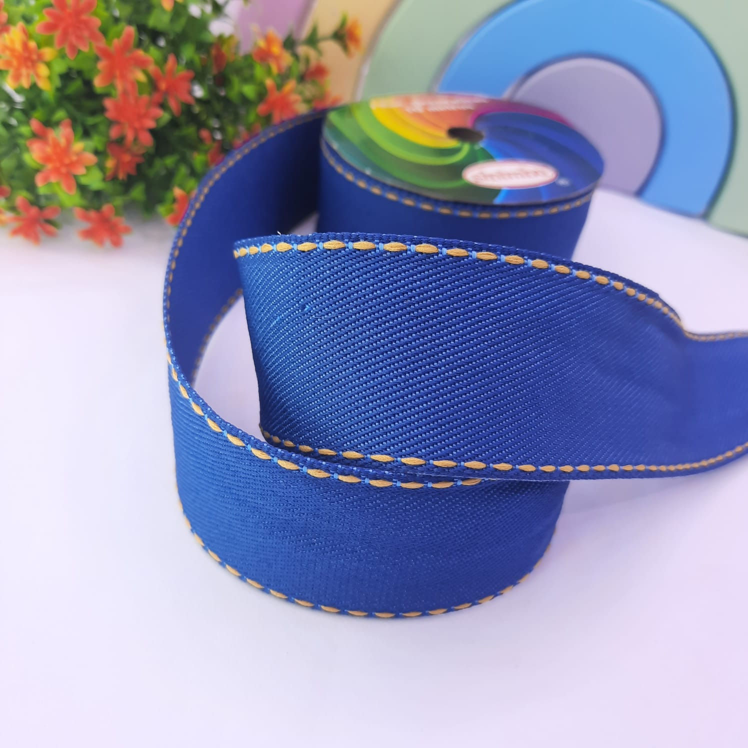 FITA SINIMBU JEANS AZUL ESCURO C01- 38MM - 1M