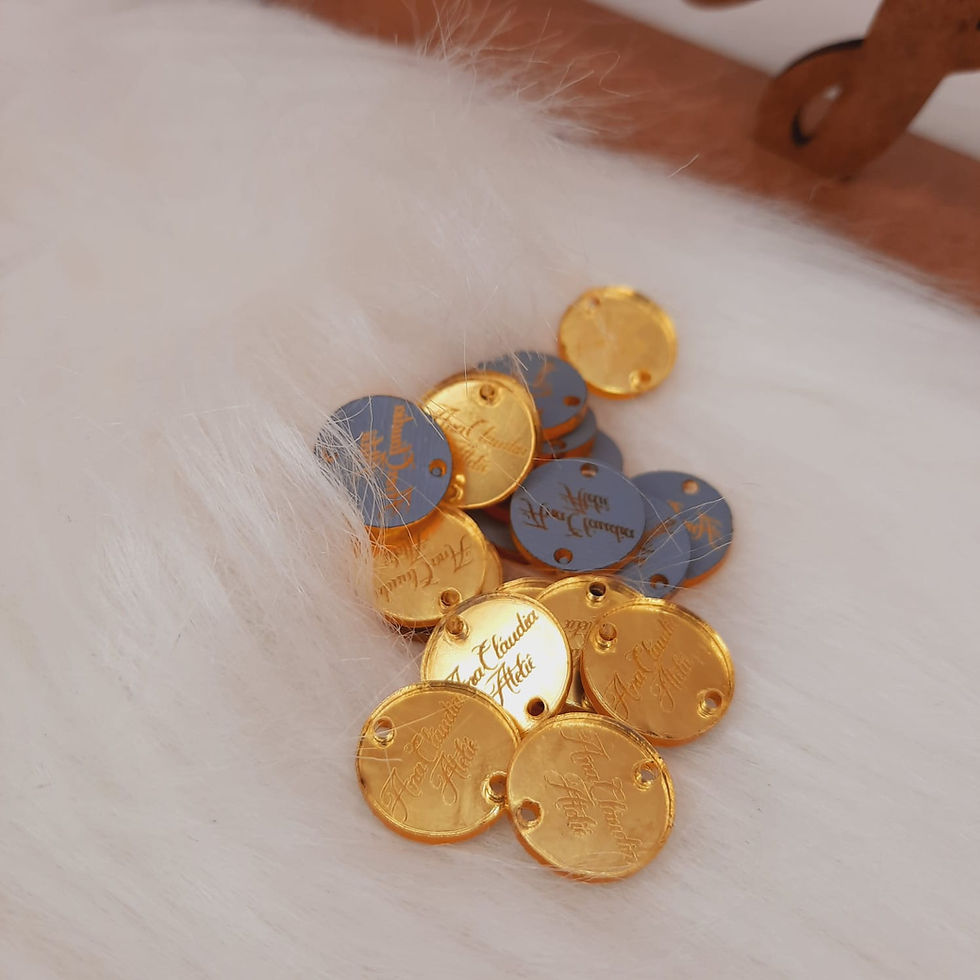 Miniatura: TAGS DE ACRILICO PERSONALIZADA 1,5CM - 50 UND.