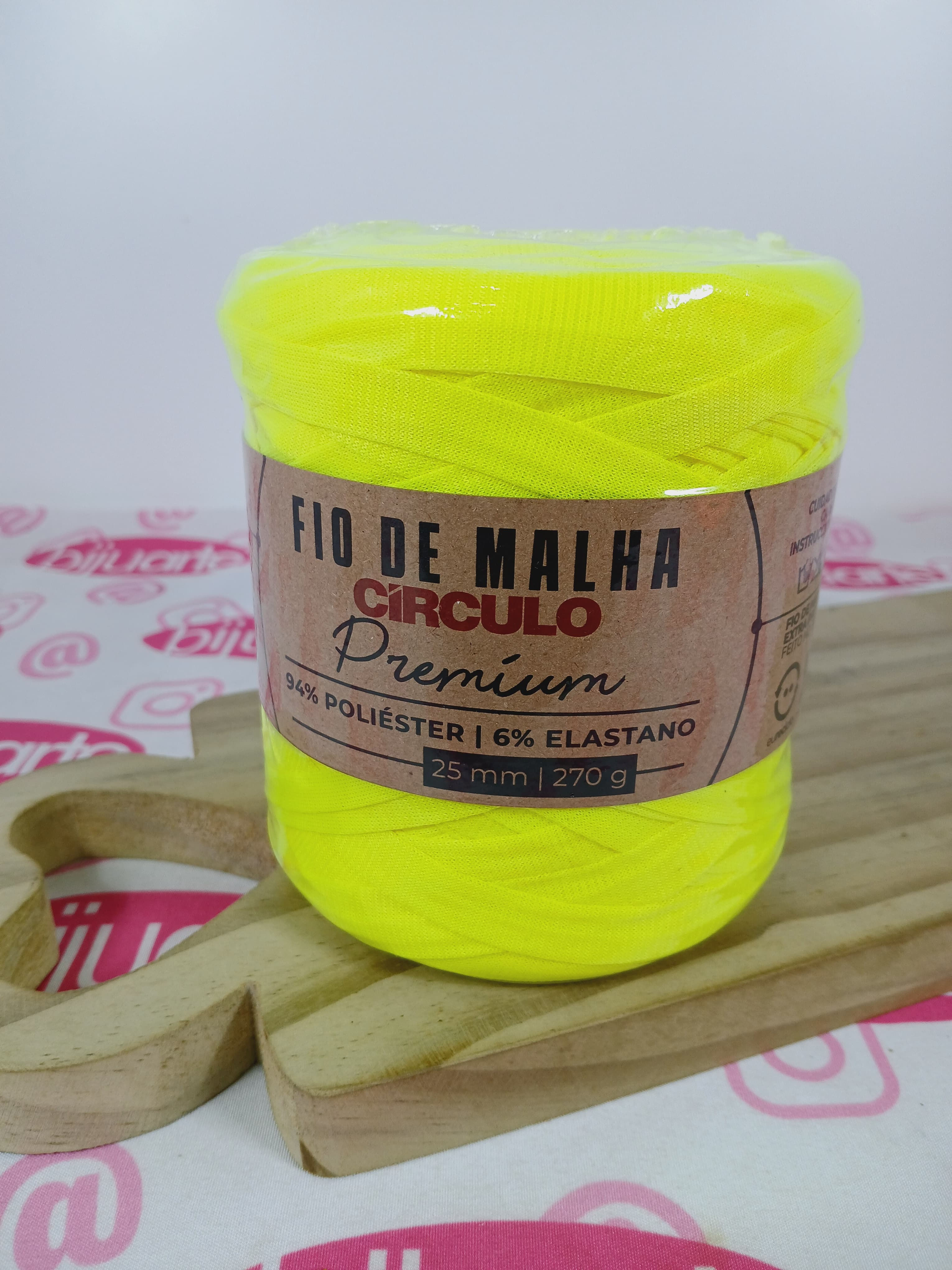 FIO DE MALHA PREMIUM COR AMARELO NEON