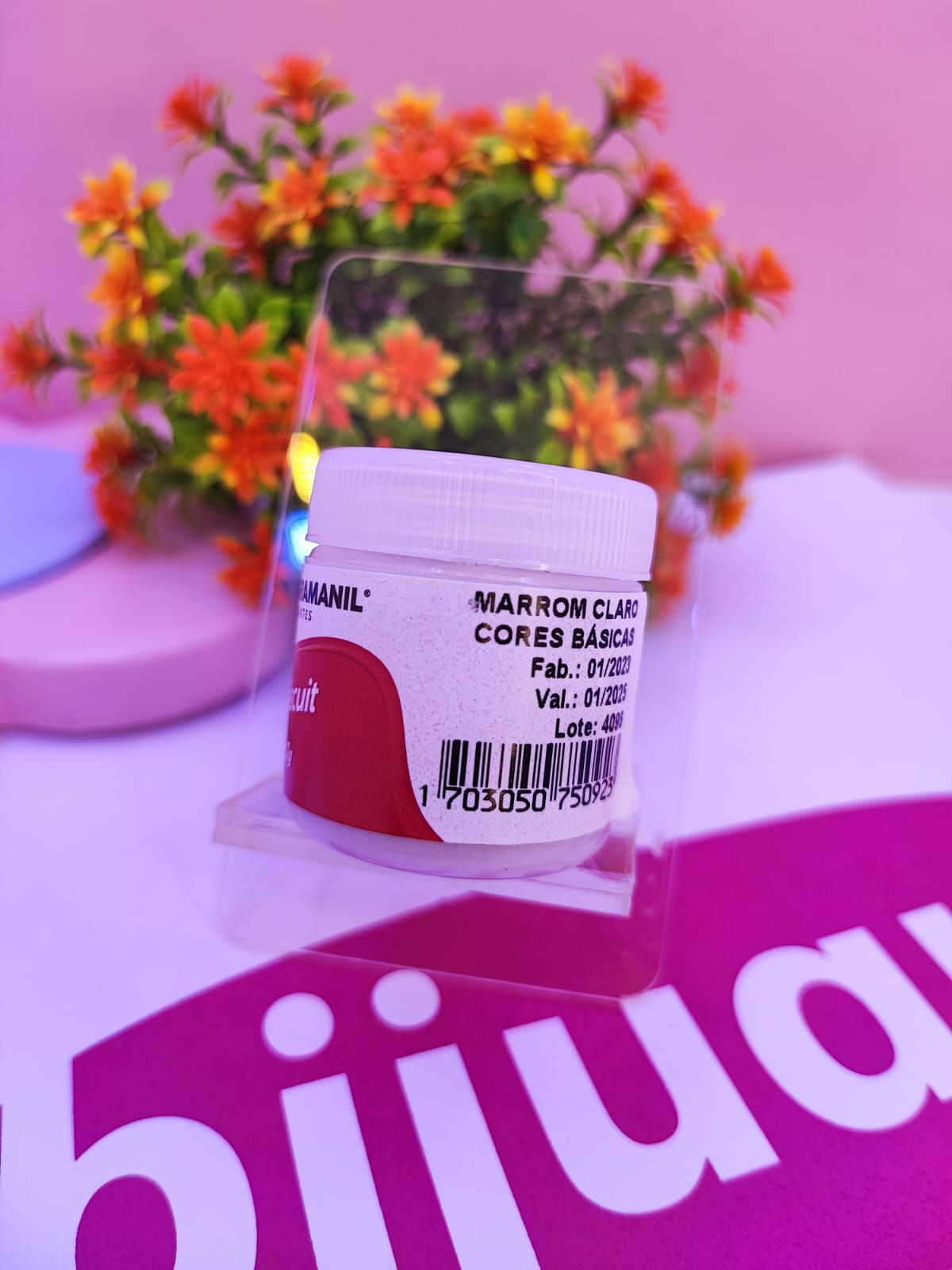 CORANTE SARAMANIL PARA BISCUIT PÓ - MARROM CLARO