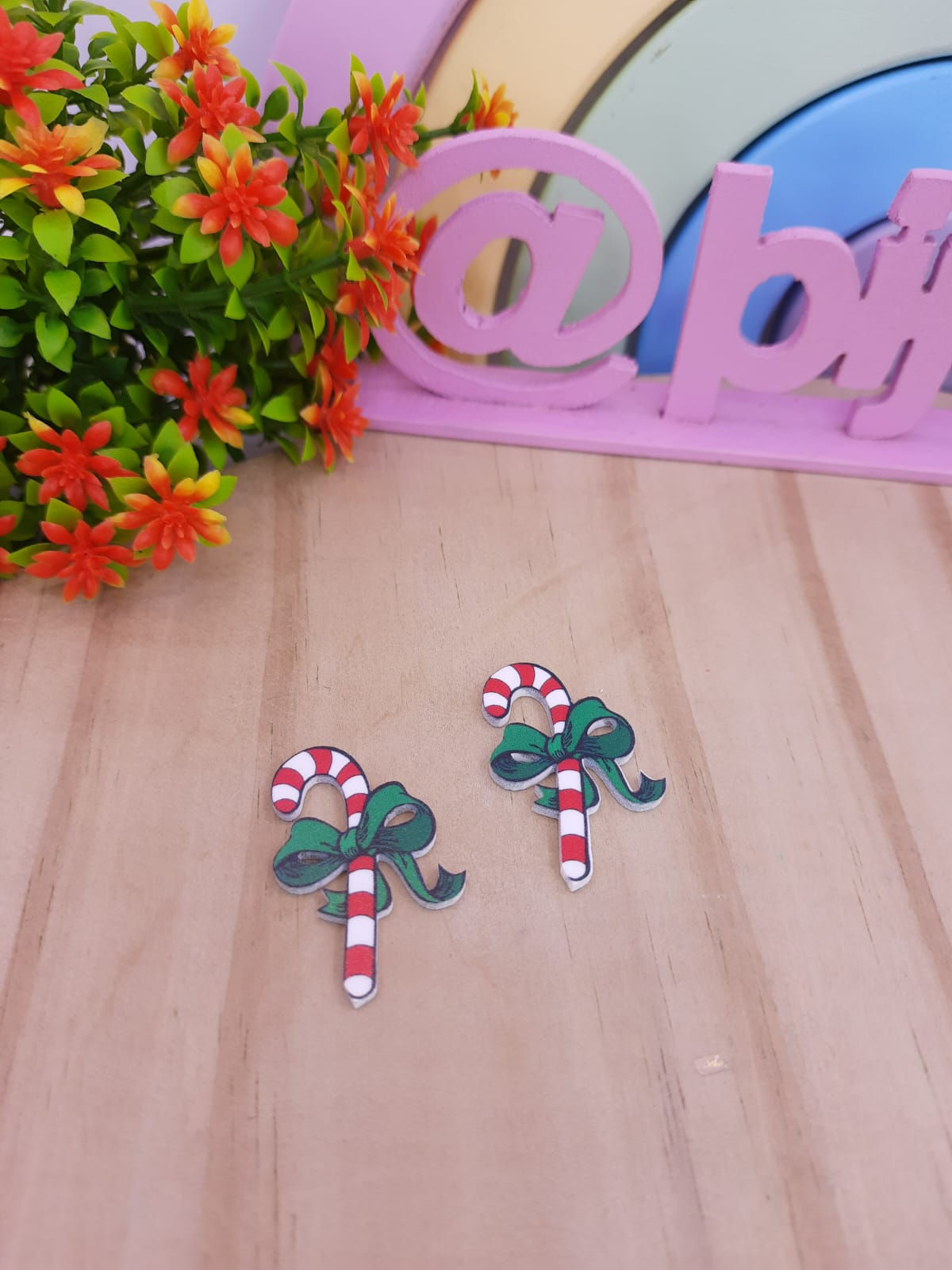 APLIQUE ACRILICO NATAL BENGALA DOCE - 2UN