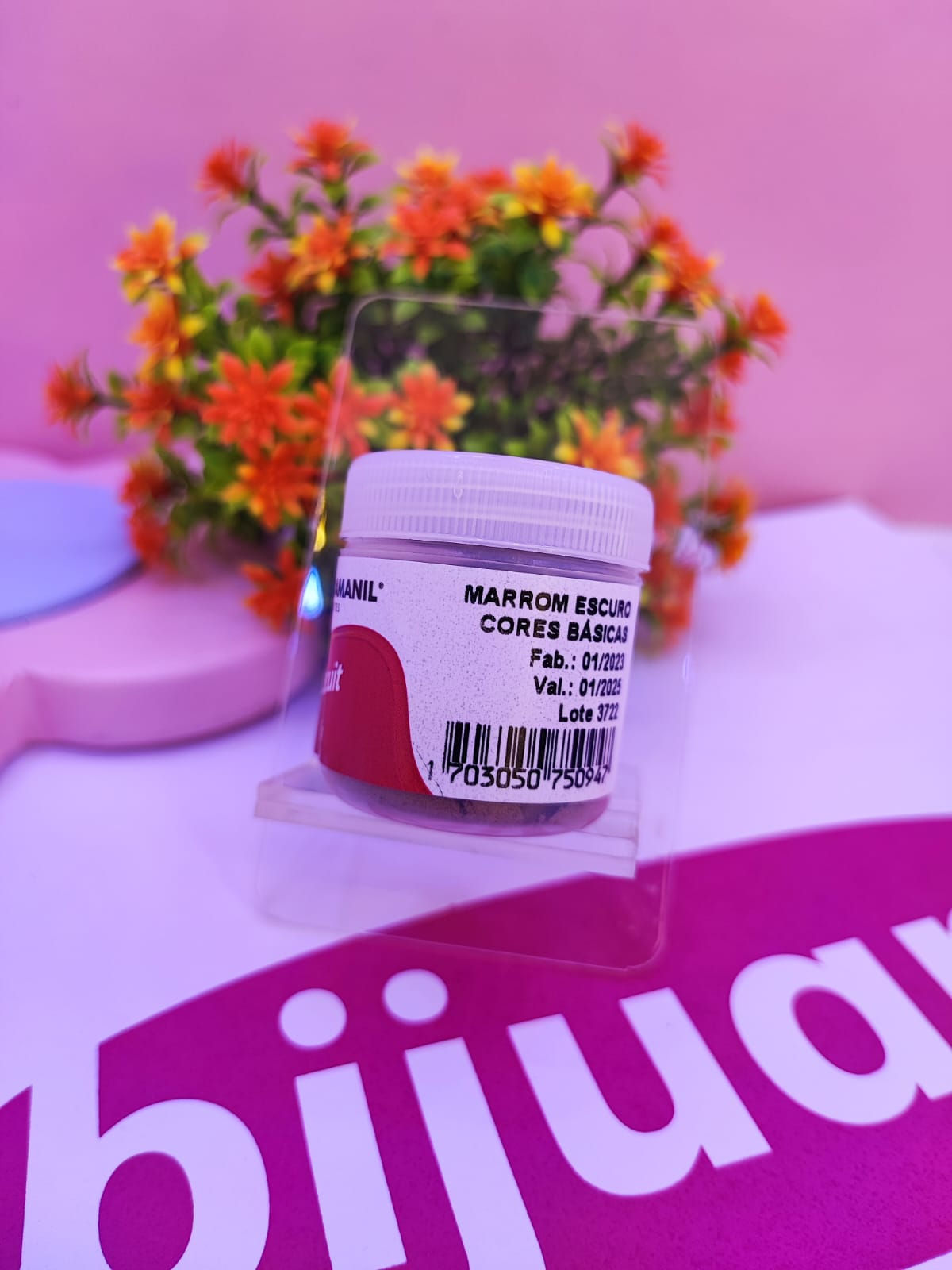 CORANTE SARAMANIL PARA BISCUIT PÓ - MARROM ESCURO