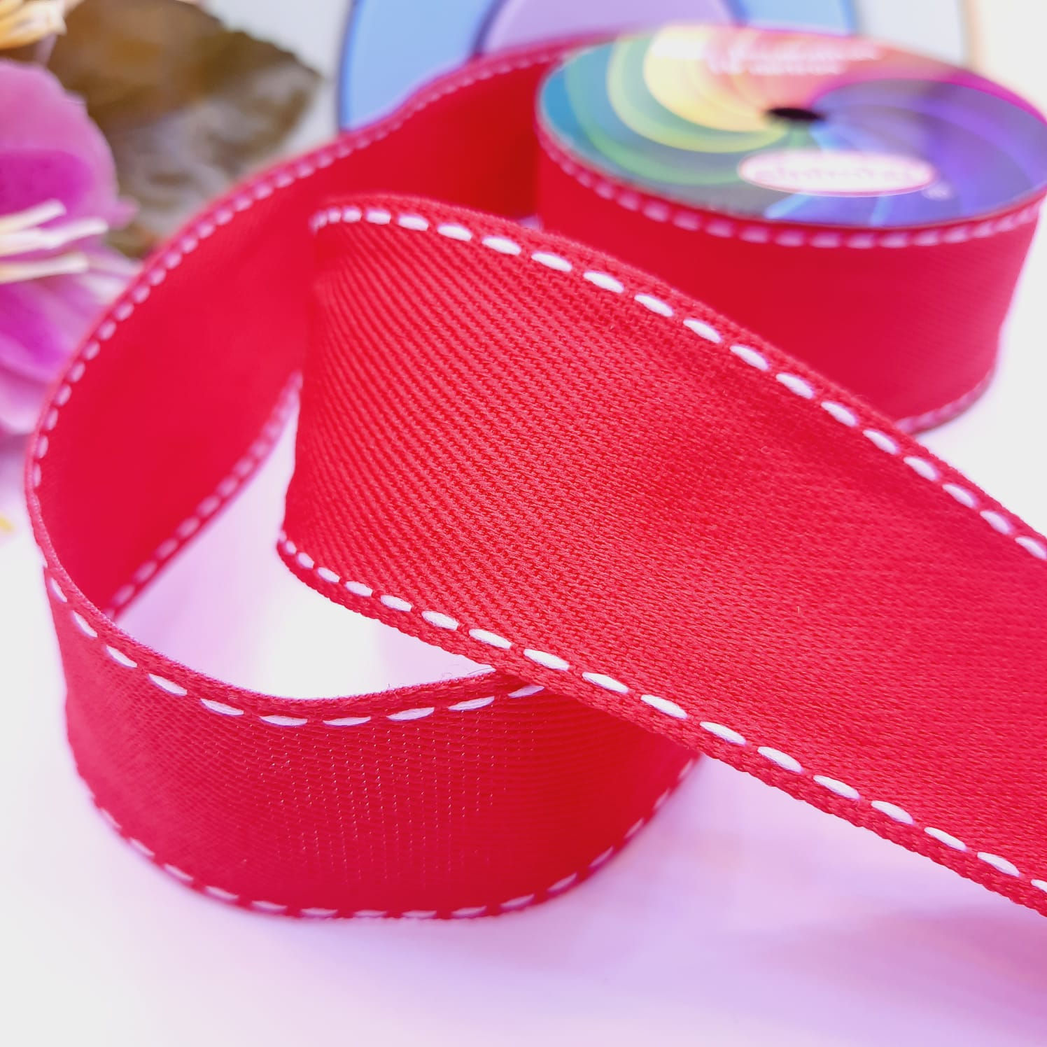 FITA JEANS VERMELHO C02 - 38MM - 1M