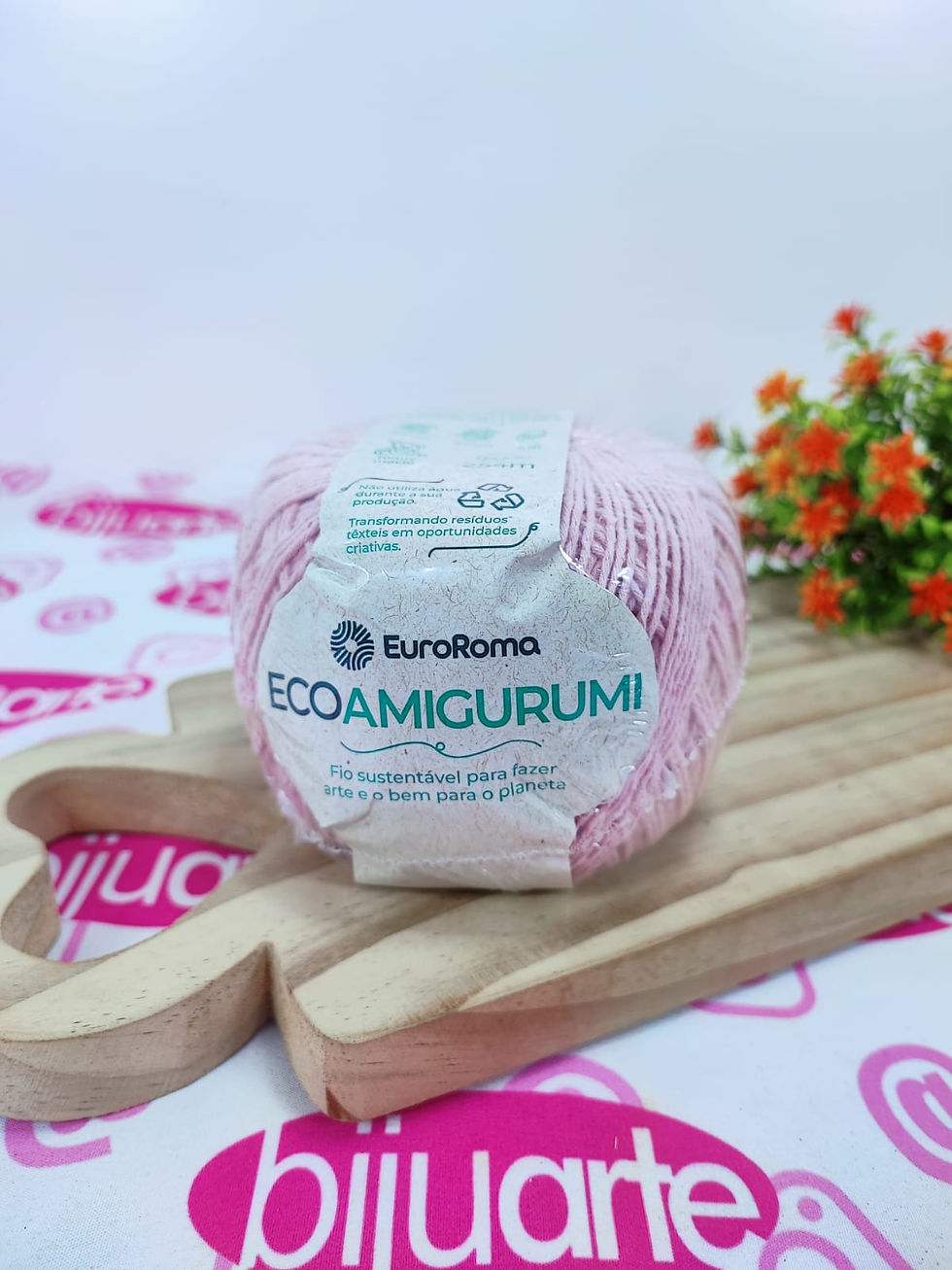 FIO ECOAMIGURUMI 8/7 160G ROSA BEBE