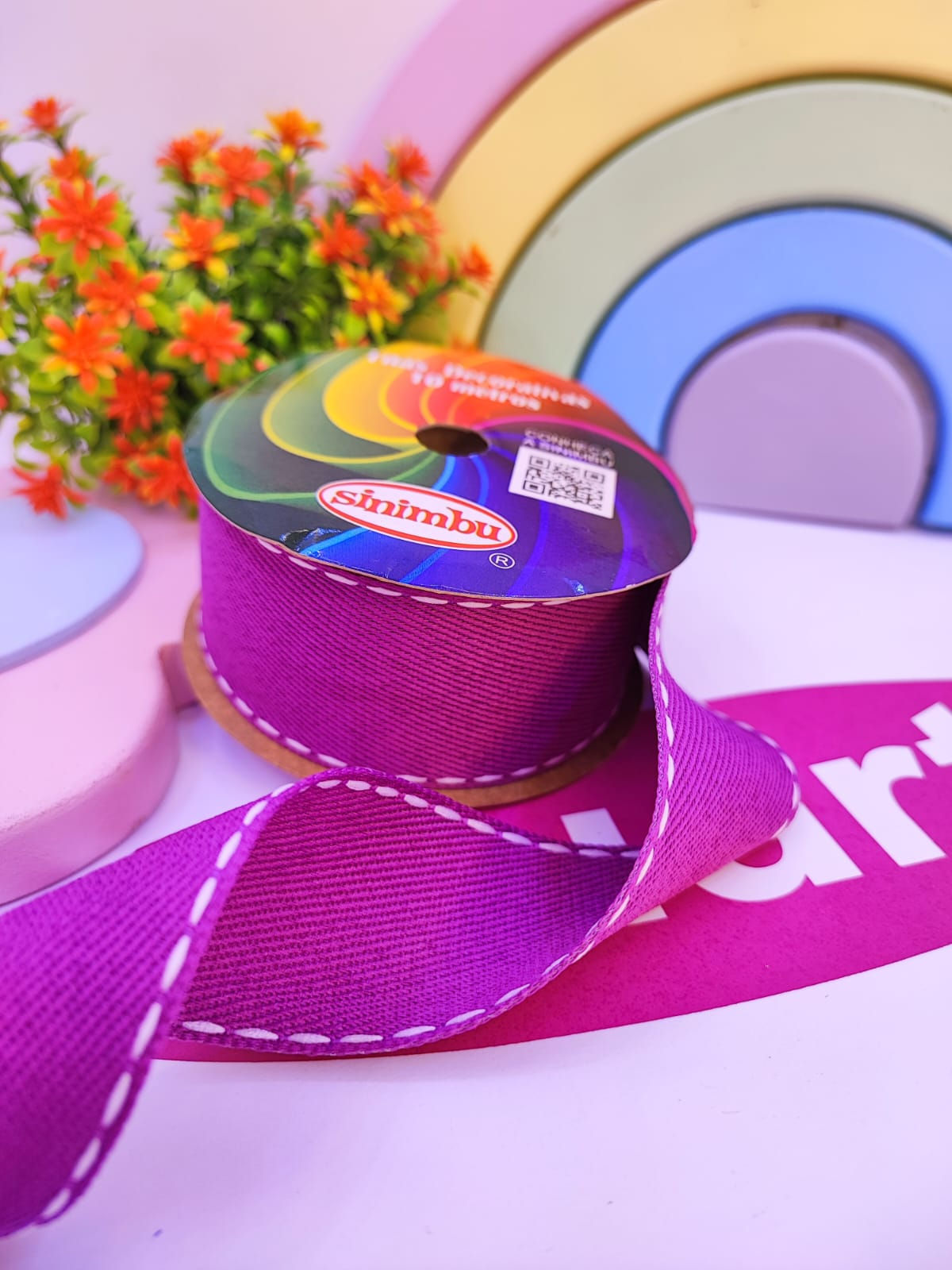 FITA JEANS ROSE VIOLET C16 - 38MM - 1 METRO