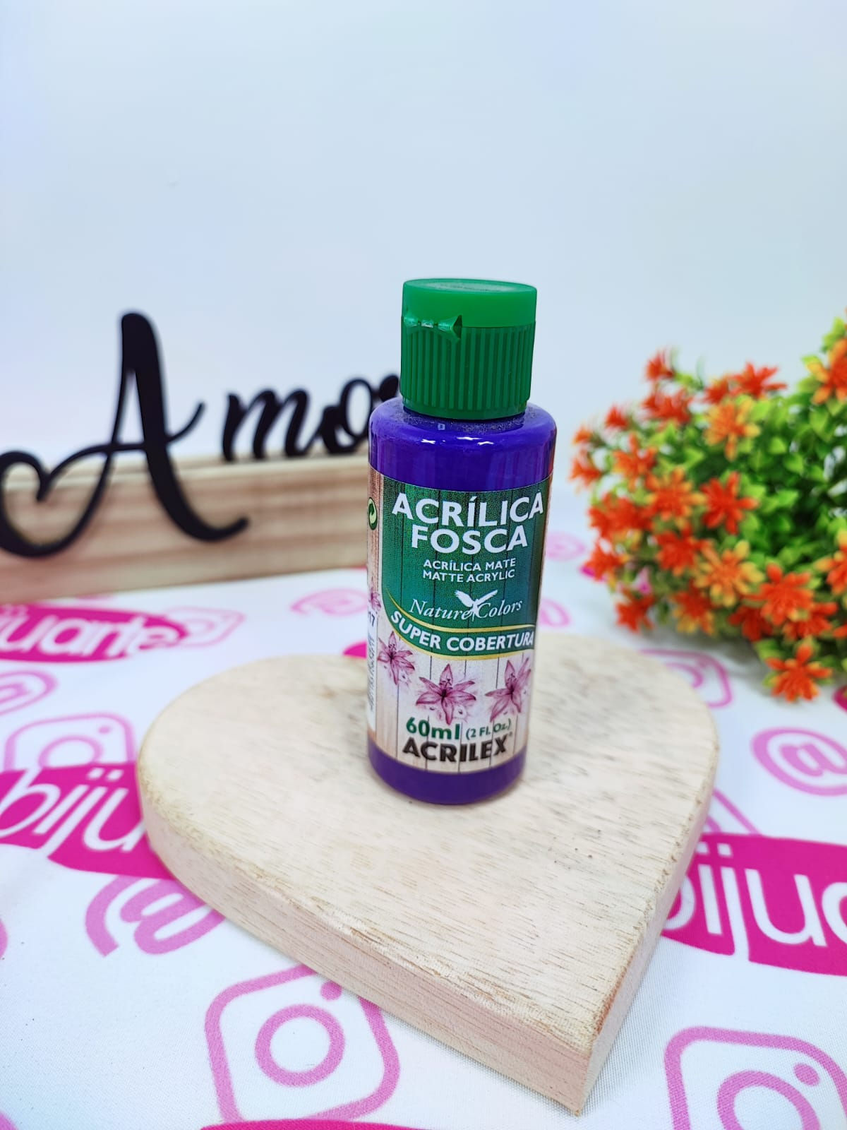 TINTA ACRILICA FOSCA NATURE COLORS VIOLETA ESCURO - 60ML