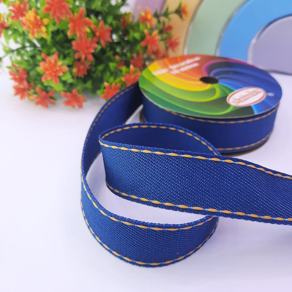 FITA SINIMBU JEANS AZUL ESCURO C01- 22MM - 1M