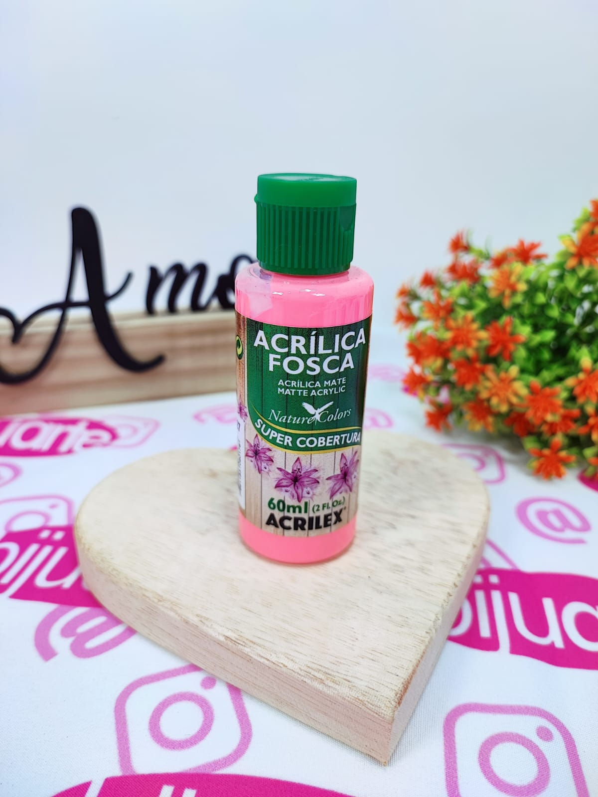 TINTA ACRILICA FOSCA NATURE COLORS PINK - 60ML