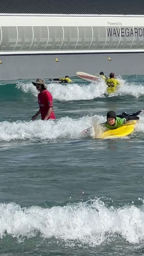 Riding the Waves at 'The Wave': George and William's First Surf Lesson