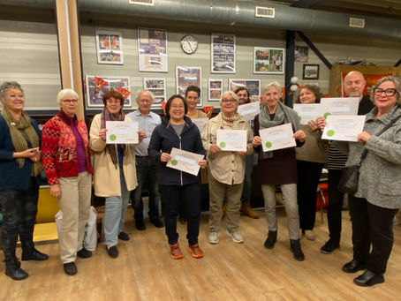 Speelavond 22 november - Monique avondwinnaar! | Cursisten ontvangen cursus certificaat!