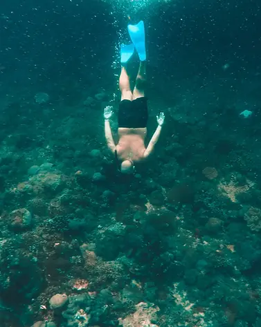 Schnorcheln, Unterwasser Shooting auf Gili T - Gili Trawangan