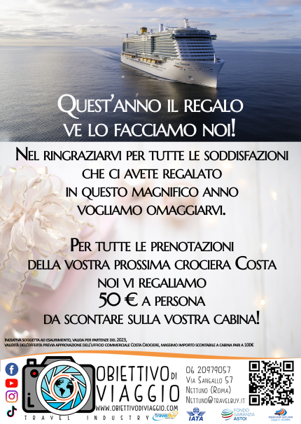 Quest'anno il regalo ve lo facciamo noi, su Costa Crociere 