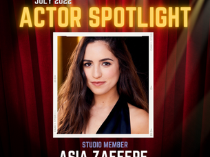 Actor Spotlight: ASIA ZAFFERE July 2022 Studio For Performing Arts LA
