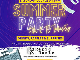 RSVP Now! SUMMER PARTY July 23 Film TV Industry Mixer In WeHo By Studio For Performing Arts LA