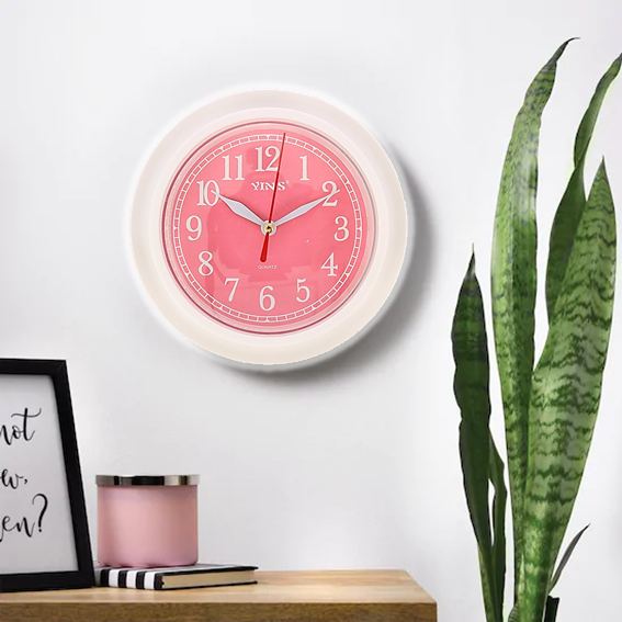 Relógio De Parede Redondo Colorido 17,5 cm