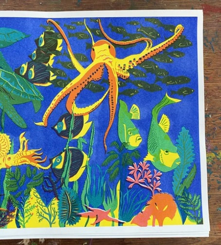 Thumbnail: Under the Sea Risograph Print